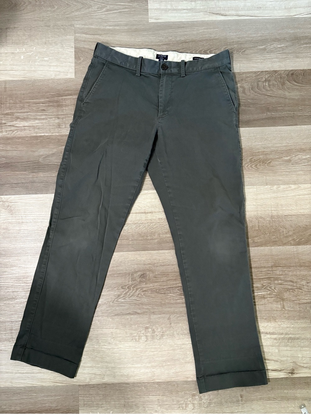 J.Crew Men's Olive Greenish Grey Chino Pants